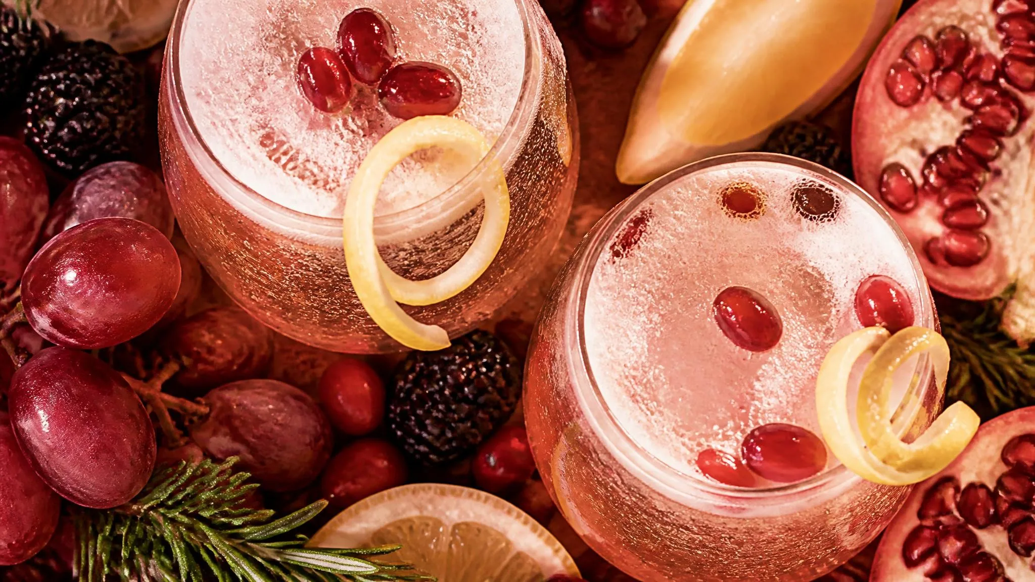 Spicy Rose Gin Champagne Cocktails